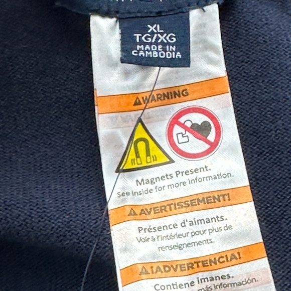 Tommy Hilfiger Long Sleeve Magnetic Closure Cardigan Sweater - Navy Blue - XL - Picture 6 of 11